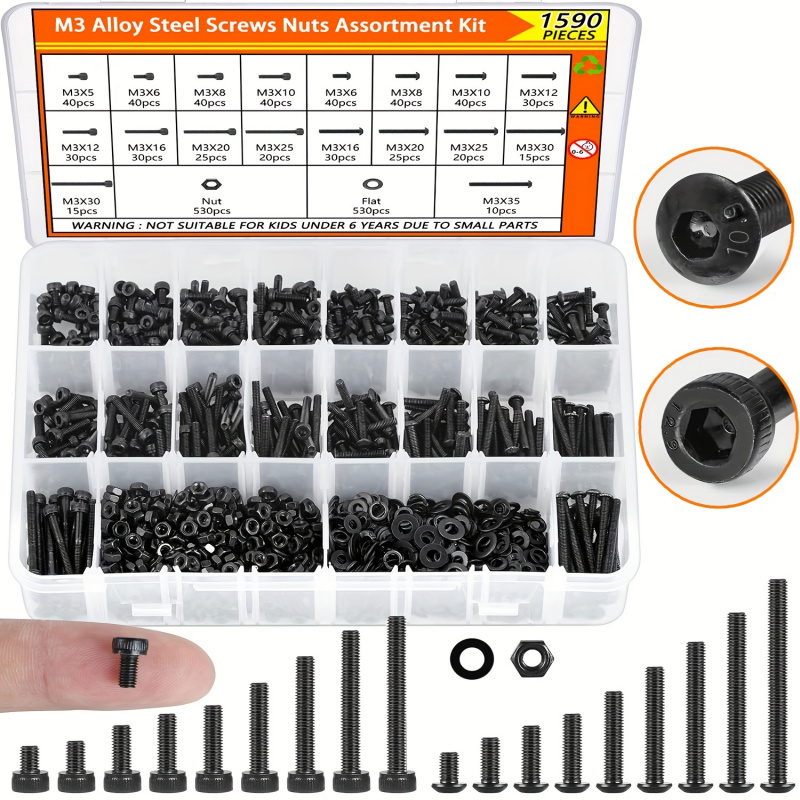 Socket Set - مجموعة متنوعة من البراغي M3 مكونة
